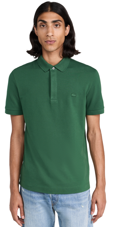 LACOSTE STRETCH COTTON PARIS POLO GREEN