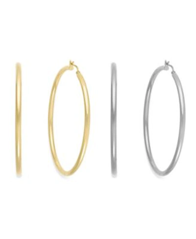 INC INTERNATIONAL CONCEPTS INC INTERNATIONAL CONCEPTS SLIM 1 3 4 3 HOOP EARRINGS IN GOLD TONE OR SILVER TONE CREATED FOR MACYS