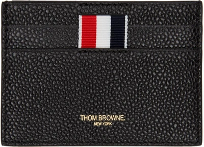 THOM BROWNE THOM BROWNE BLACK SINGLE CARD HOLDER