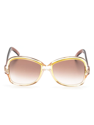 SAINT LAURENT 1970S TWO-TONE BUTTERFLY-FRAME SUNGLASSES