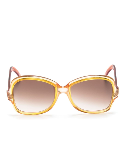 SAINT LAURENT 1970S TWO-TONE BUTTERFLY-FRAME SUNGLASSES