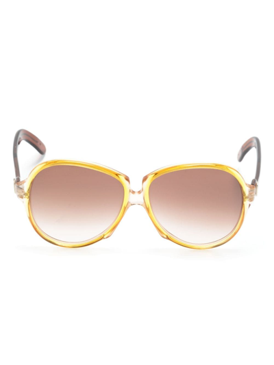 SAINT LAURENT 1970S TWO-TONE OVERSIZE-FRAME SUNGLASSES