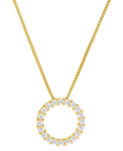 MACY'S DIAMOND OPEN CIRCLE 18" PENDANT NECKLACE (1/2 CT. T.W.)