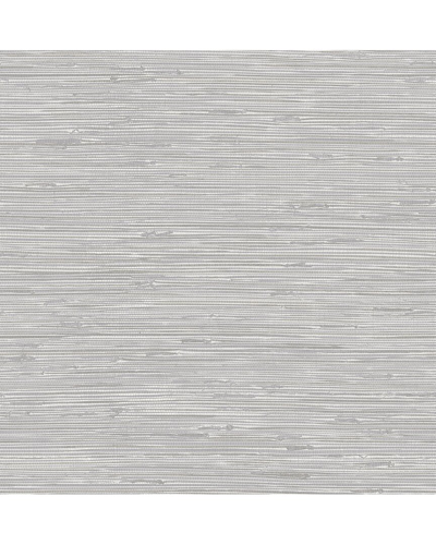 NUWALLPAPER NUWALLPAPER TIBETAN GRASSCLOTH SILVER PEEL & STICK WALLPAPER