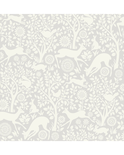 NUWALLPAPER NUWALLPAPER GREY MERRIMENT PEEL & STICK WALLPAPER