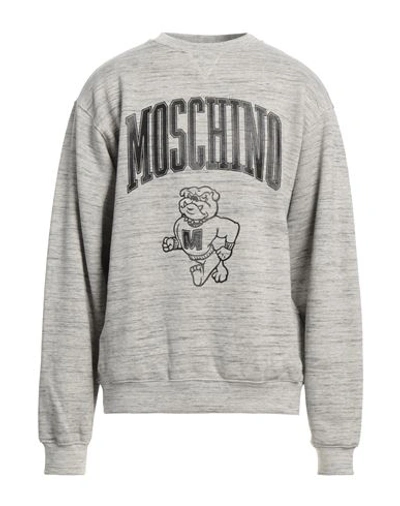 MOSCHINO MOSCHINO MAN SWEATSHIRT GREY SIZE 40 COTTON, ELASTANE, POLYAMIDE