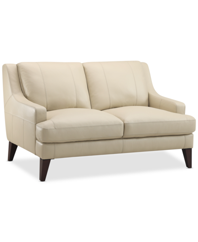 FURNITURE CLOSEOUT! COLLYN 59" MODERN LEATHER LOVESEAT, CREATED FOR MACY'S