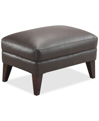 FURNITURE CLOSEOUT! COLLYN 31" MODERN LEATHER OTTOMAN, CREATED FOR MACY'S