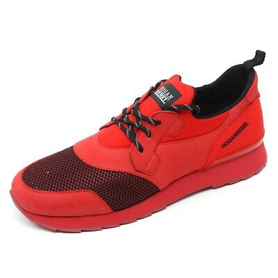 HOGAN B7072 SNEAKER UOMO HOGAN REBEL R261 SCARPA ROSSO/NERO SLIP ON SHOE MAN