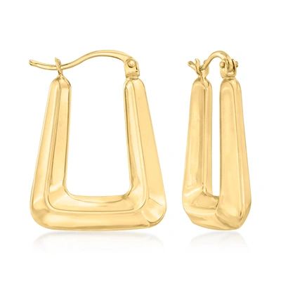ROSS-SIMONS 14KT YELLOW GOLD SQUARED HOOP EARRINGS