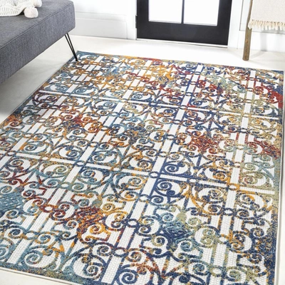 JONATHAN Y CETARA ORNATE TRELLIS INDOOR/OUTDOOR AREA RUG