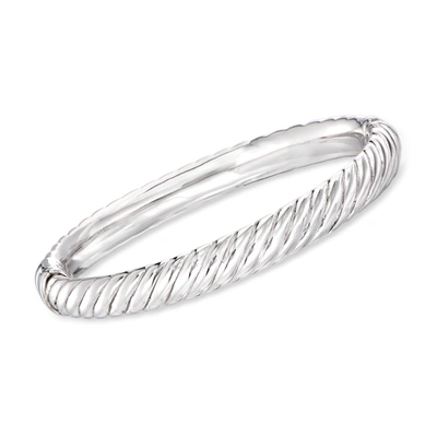 ROSS-SIMONS STERLING SILVER SPIRALED OVAL BANGLE BRACELET