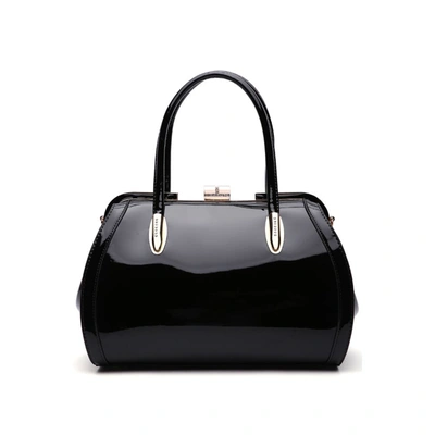 MKF COLLECTION BY MIA K MARLENE PATENT SATCHEL HANDBAG