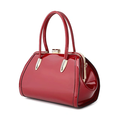 MKF COLLECTION BY MIA K MARLENE PATENT SATCHEL HANDBAG