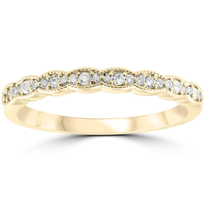 POMPEII3 1/4 CTTW DIAMOND STACKABLE WOMENS WEDDING RING 14K YELLOW GOLD