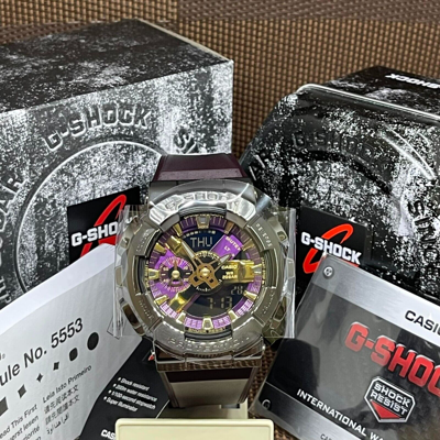 G-SHOCK CASIO G-SHOCK GM-110CL-6A PURPLE RESIN WORLD TIME STOPWATCH ALARM MEN'S WATCH