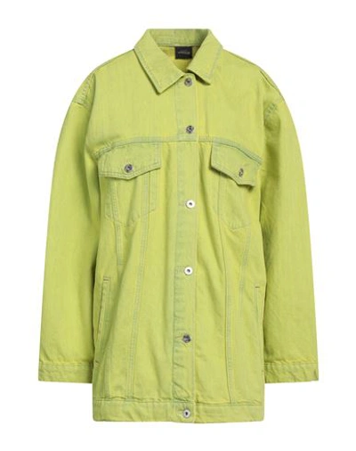 ACTITUDE BY TWINSET ACTITUDE BY TWINSET WOMAN DENIM OUTERWEAR LIME GREEN SIZE L COTTON