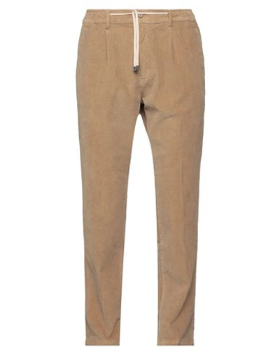 CRUNA CRUNA MAN PANTS CAMEL SIZE 38 COTTON, ELASTANE