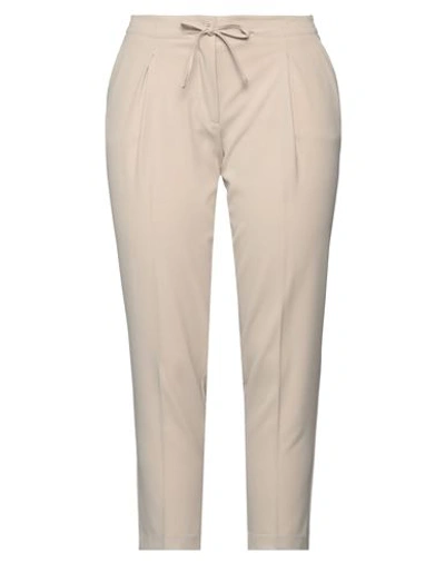 MR MASSIMO REBECCHI MR MASSIMO REBECCHI WOMAN PANTS BEIGE SIZE L POLYESTER, ELASTANE