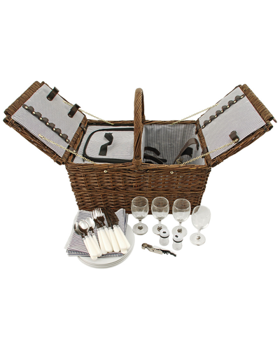 TWINE TWINE CAPE COD WICKER PICNIC BASKET