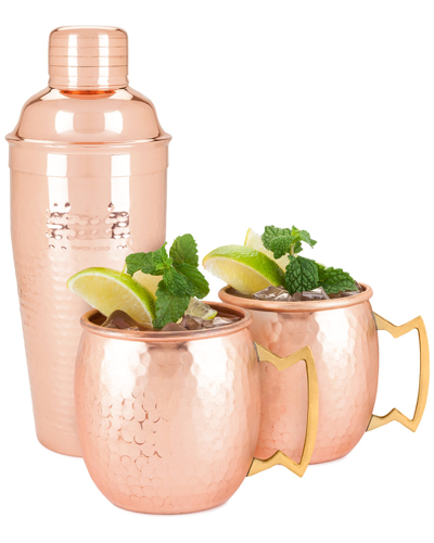 TWINE TWINE OLD KENTUCKY HOME HAMMERED COPPER BAR SET