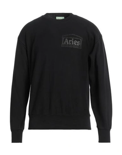 ARIES ARIES MAN SWEATSHIRT BLACK SIZE S COTTON
