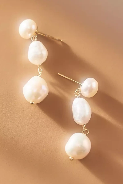 BY ADINA EDEN BAROQUE PEARL DROP EARRINGS