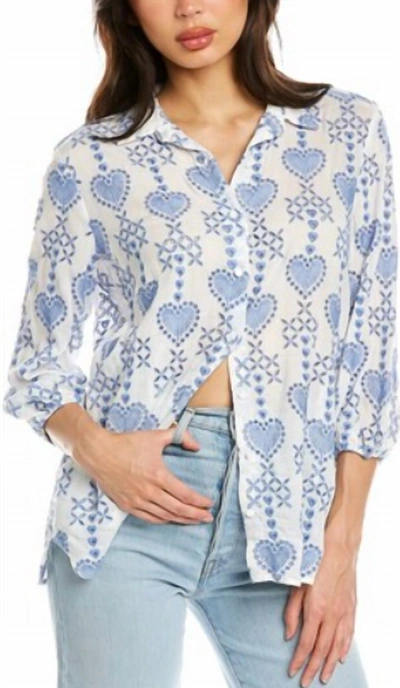 JOHNNY WAS MAEVE BUTTON DOWN SHIRT IN HYG