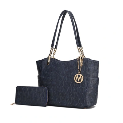 MKF COLLECTION BY MIA K ALLISON VEGAN LEATHER 2 PCS TOTE & WALLET HANDBAG