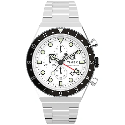 TIMEX TIMEX Q GMT CHRONOGRAPH 40MM WHITE SS