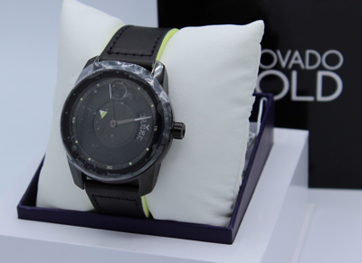 MOVADO AUTHENTIC MOVADO BOLD TREND VERSO BLACK LEATHER MEN'S WATCH 3600696