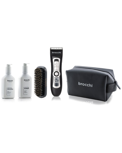 SEBASTIAN BROCCHI SEBASTIAN BROCCHI MEN'S SANDALWOOD  ELECTRIC TRIMMER & BEARD BRUSH | MOISTURIZING FACE