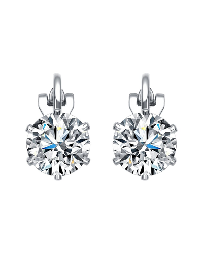 GENEVIVE GENEVIVE SILVER CLIP-ON EARRINGS