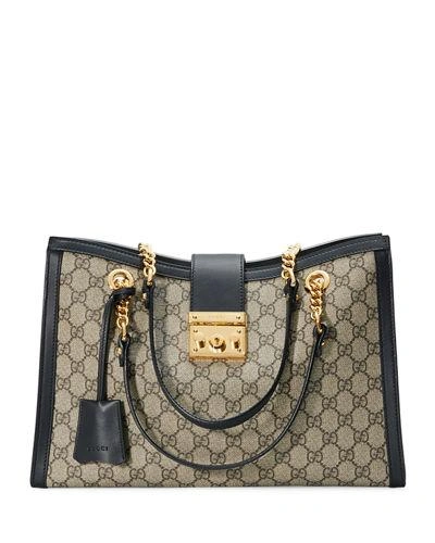 GUCCI PADLOCK GG SUPREME CANVAS MEDIUM SHOULDER BAG