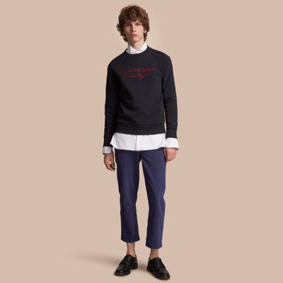 burberry embroidered jersey sweatshirt