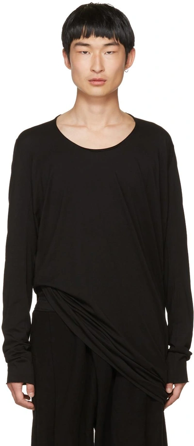 JULIUS Black Cut & Sewn T-Shirt