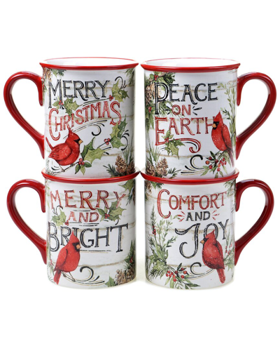 CERTIFIED INTERNATIONAL CERTIFIED INTERNATIONAL EVERGREEN CHRISTMAS MUGS (SET OF 4)
