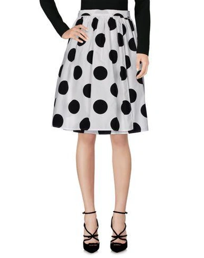 RED VALENTINO RED VALENTINO WOMAN MIDI SKIRT WHITE SIZE 2 COTTON