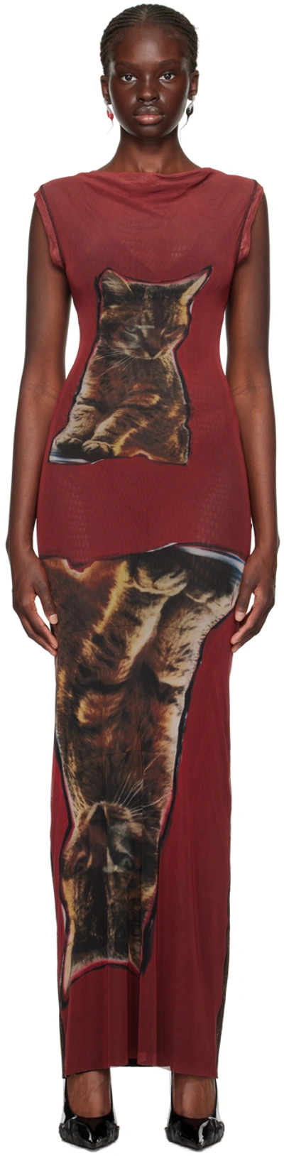 OTTOLINGER RED CAT MAXI DRESS