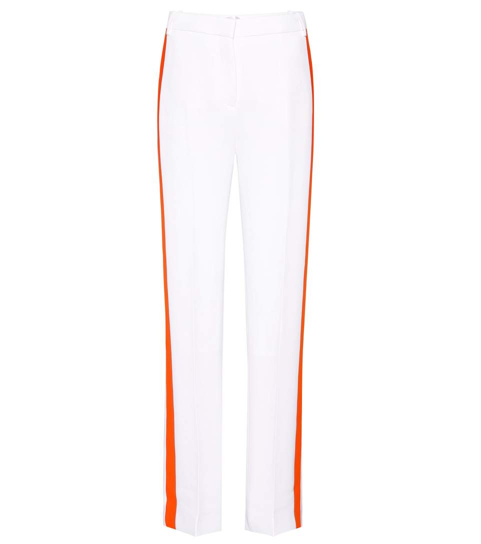 orange and white striped pants