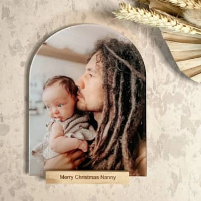 FOX & BRAMBLE ACRYLIC ARCH WITH WOODEN BORDER FRAME