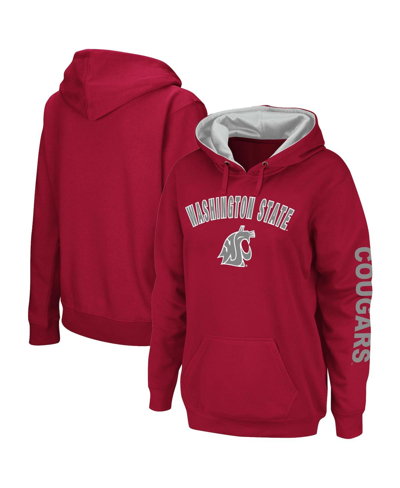 COLOSSEUM WOMEN'S COLOSSEUM CRIMSON WASHINGTON STATE COUGARS LOUD AND PROUD PULLOVER HOODIE
