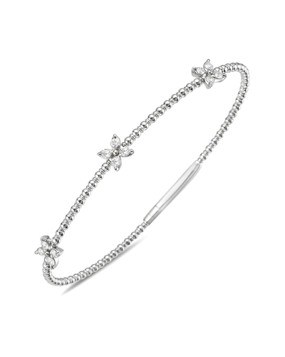 FOREVER CREATIONS USA INC. FOREVER CREATIONS 14K 0.40 CT. TW. DIAMOND FLEXIBLE BANGLE BRACELET