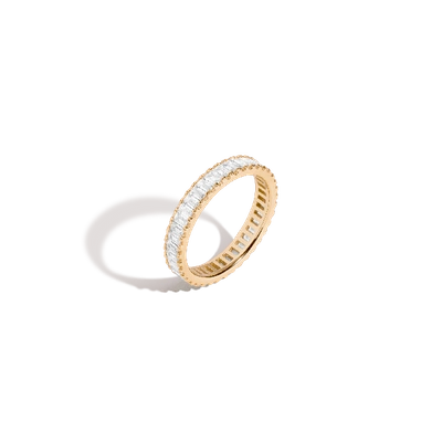 AURATE NEW YORK AURATE NEW YORK LAB GROWN WHITE SAPPHIRE BAGUETTE ETERNITY RING