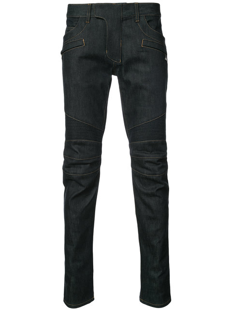 balmain jeans biker
