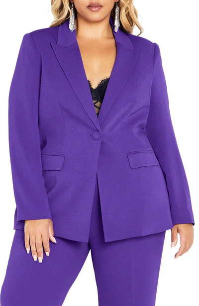 open lace back dress Classy Purple Blazer Dress - Women's Dresses Online main image 1