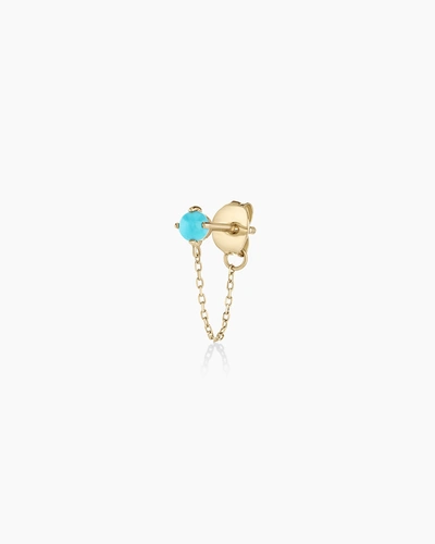 GORJANA TURQUOISE NEWPORT CHAIN HUGGIES EARRING