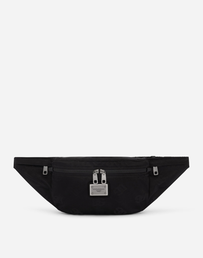 DOLCE & GABBANA NYLON BELT BAG WITH LOGO