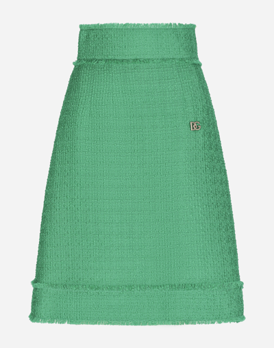 DOLCE & GABBANA RASCHEL TWEED MIDI SKIRT