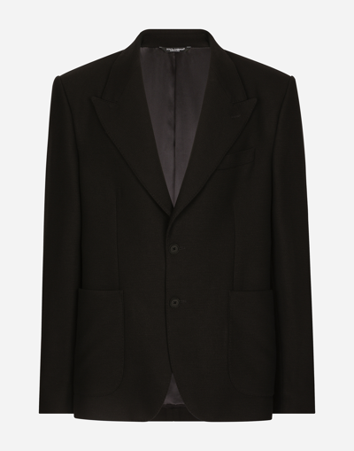 DOLCE & GABBANA SINGLE-BREASTED JERSEY JACKET